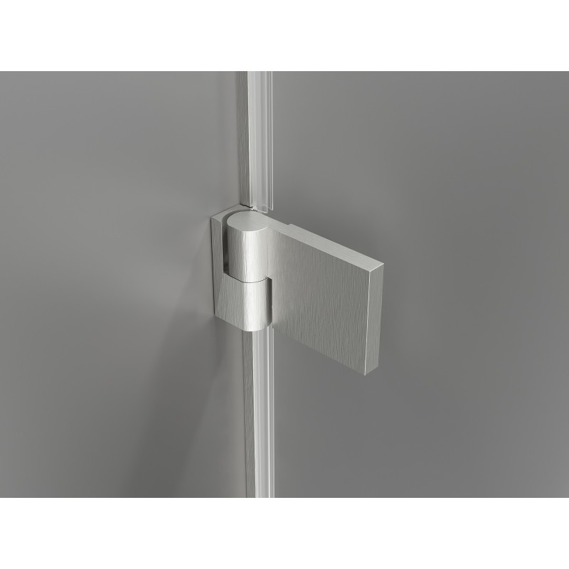 Mexen Lunar-B pivot shower enclosure left 100 x 90 cm, transparent, brushed nickel - 832-100-090-97-00-L