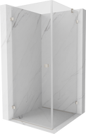 Mexen Lunar-B left hinged shower cabin 100 x 100 cm, transparent, brushed nickel - 832-100-100-97-00-L