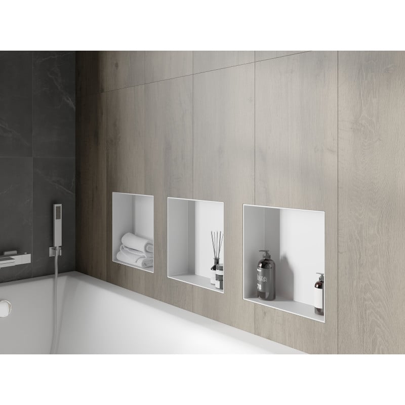 Mexen X-Wall-NR niche shelf without flange 30 x 30 cm, white - 1921303010