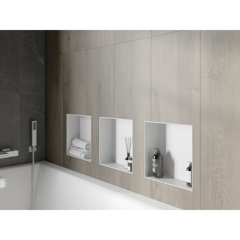 Mexen X-Wall-NR recessed shelf without flange 30 x 30 cm, white - 1921303010