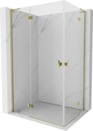 Mexen Mist-H L Duo pivot shower cabin 80 x 100 cm, transparent, gold - 8A5L-080L-100P-50-00