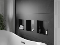 Mexen X-Wall-NR recessed shelf without a flange 30 x 30 cm, Black - 1971303010