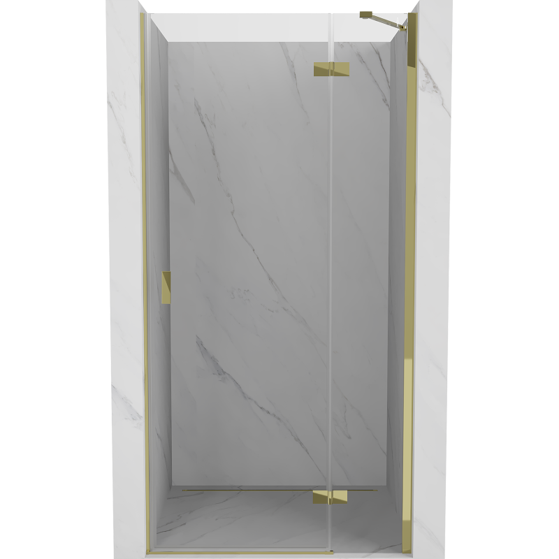 Mexen Mist-H Right Hinged Shower Door 100 cm, Transparent, Gold - 8A5-100-000-50-00-P