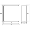 Mexen X-Wall-NR niche shelf without flange 30 x 30 cm, white - 1921303010