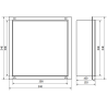 Mexen X-Wall-NR recessed shelf without a flange 30 x 30 cm, Gold - 1951303010