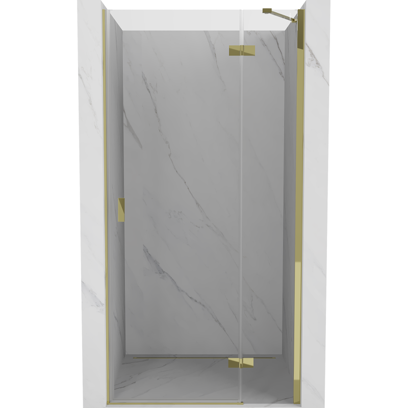 Mexen Mist-H right-hand pivot shower door 110 cm, transparent, gold - 8A5-110-000-50-00-P