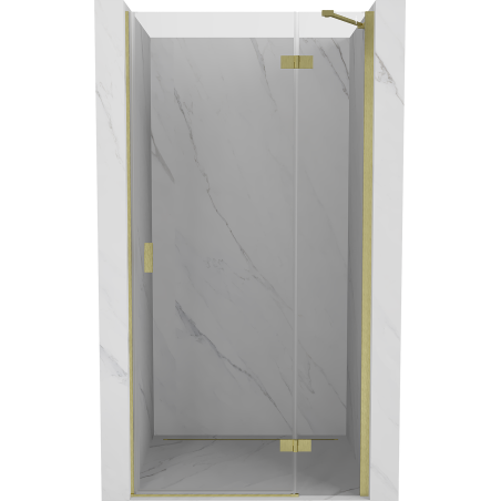 Mexen Mist-H right swing shower door 105 cm, transparent, brushed gold - 8A5-105-000-55-00-P