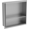 Mexen X-Wall-NR recessed shelf with a flange and shelf 30 x 30 cm, inox - 1911303010S