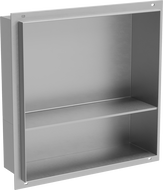 Mexen X-Wall-NR recessed shelf with a flange and shelf 30 x 30 cm, inox - 1911303010S Mexen X-Wall-NR recessed shelf with a flange and shelf 30 x 30 cm, inox - 1911303010S