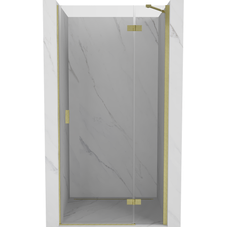 Mexen Mist-H right hinge shower doors 120 cm, transparent, brushed gold - 8A5-120-000-55-00-P