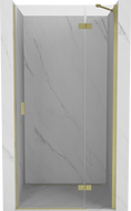 Mexen Mist-H right hinge shower doors 120 cm, transparent, brushed gold - 8A5-120-000-55-00-P