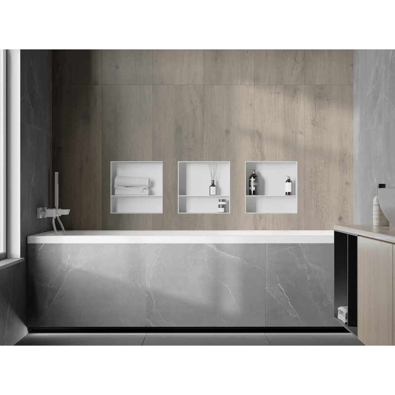 Mexen X-Wall-NR niche shelf without a flange with a shelf 30 x 30 cm, white - 1921303010S