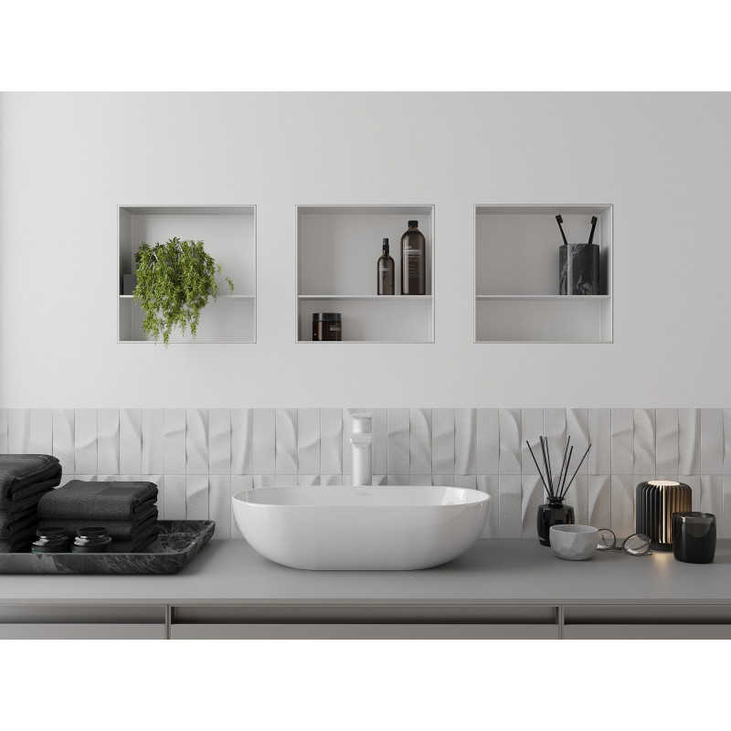 Mexen X-Wall-NR niche shelf without a flange with a shelf 30 x 30 cm, white - 1921303010S
