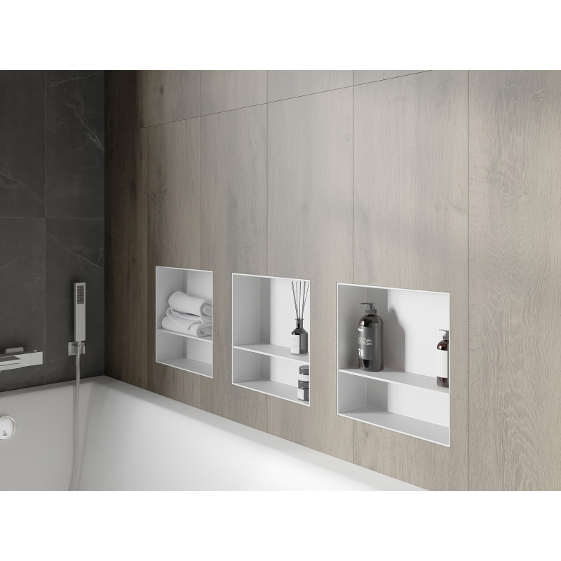 Mexen X-Wall-NR niche shelf without a flange with a shelf 30 x 30 cm, white - 1921303010S