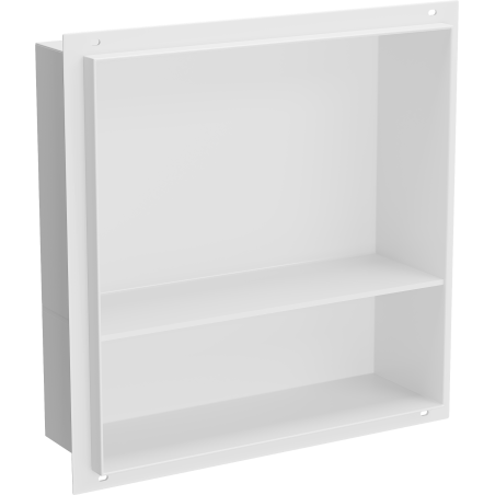 Mexen X-Wall-NR recessed shelf with a flange and shelf 30 x 30 cm, White - 1921303010S