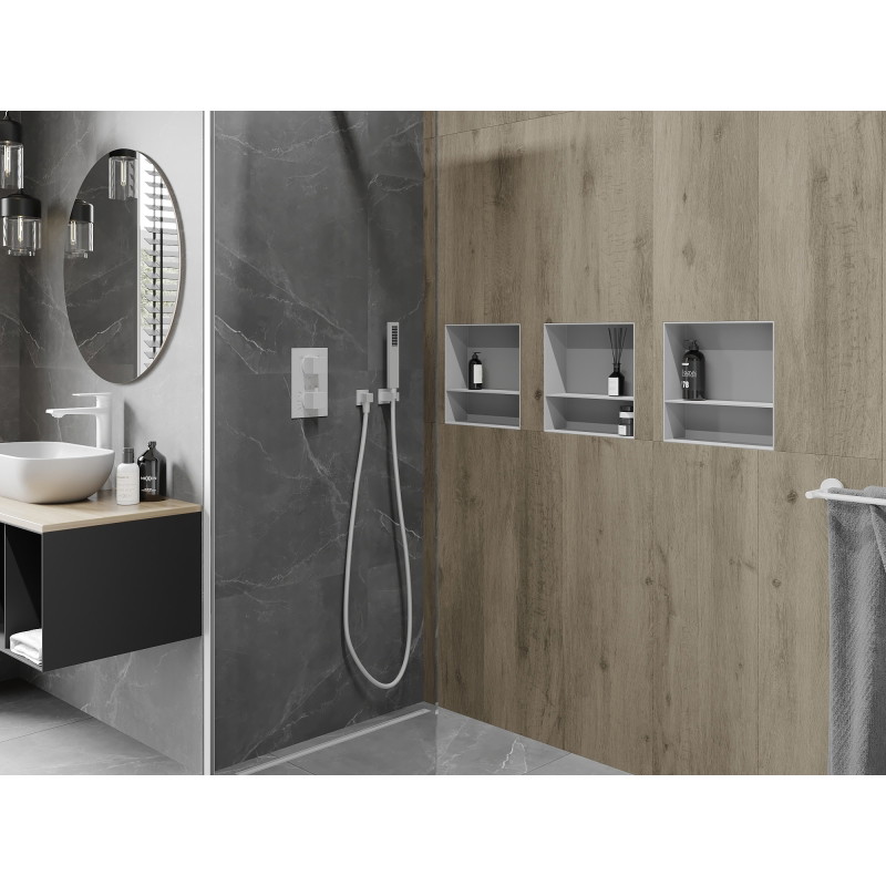 Mexen X-Wall-NR niche shelf without a flange with a shelf 30 x 30 cm, white - 1921303010S