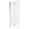 Mexen Mist 2-panel left shower screen 80 x 150 cm, transparent, chrome - 8A9-080-002-01-00-L