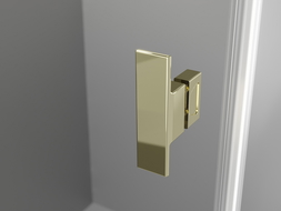 Mexen Mist-H L Duo shower enclosure hinged 110 x 110 cm, transparent, gold - 8A5L-110L-110P-50-00