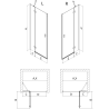 Mexen Mist-H shower door right-hinged 80 cm, clear, black - 8A5-080-000-70-00-P