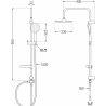 Mexen X67 shower column, Black - 798676791-70