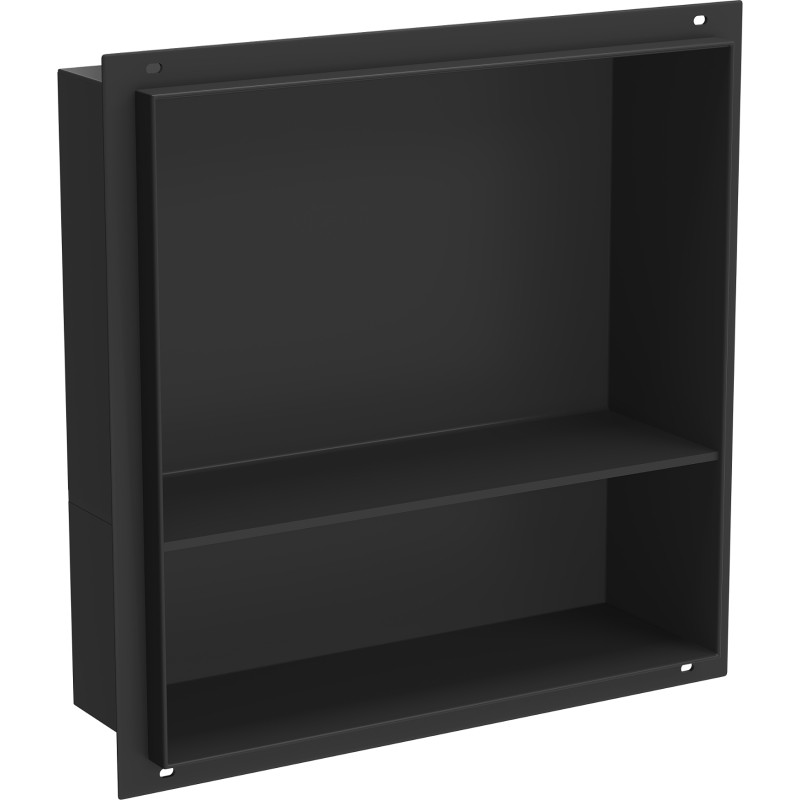 Mexen X-Wall-NR niche shelf without flange with shelf 30 x 30 cm, black - 1971303010S