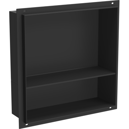 Mexen X-Wall-NR recessed shelf with a flange and shelf 30 x 30 cm, Black - 1971303010S