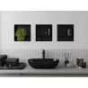 Mexen X-Wall-NR recessed shelf without flange with shelf 30 x 30 cm, black - 1971303010S