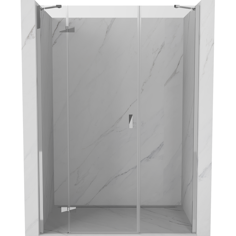 Mexen Mist-H left-hinged shower door 140 cm, transparent, chrome - 8A5-140-001-01-00-L