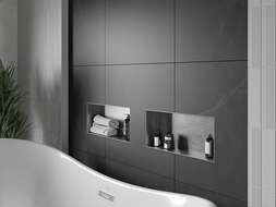 Mexen X-Wall-NR recessed shelf without a flange 45 x 20 cm, inox - 1911452010