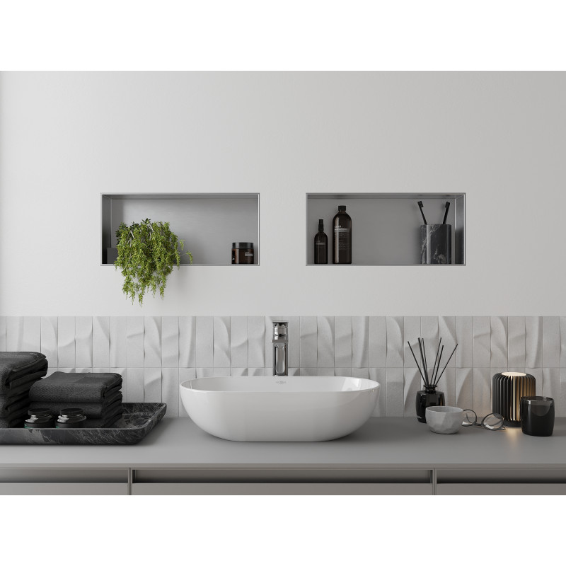 Mexen X-Wall-NR niche shelf without flange 45 x 20 cm, inox - 1911452010