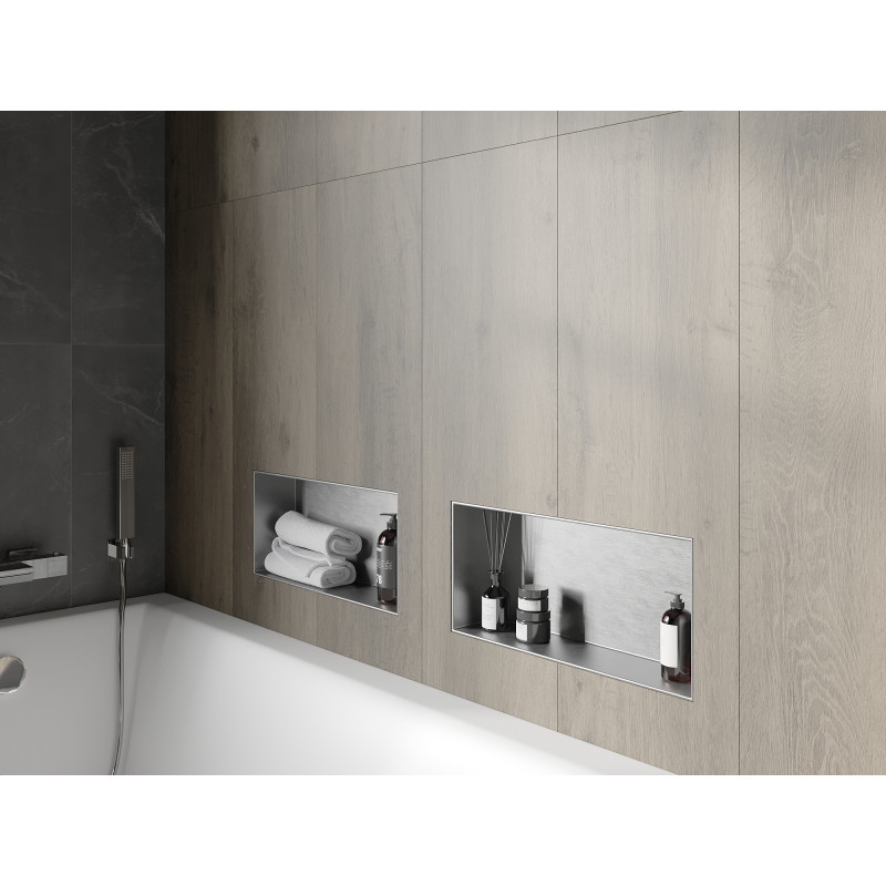Mexen X-Wall-NR niche shelf without flange 45 x 20 cm, inox - 1911452010