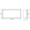Mexen X-Wall-NR recessed shelf without a flange 45 x 20 cm, inox - 1911452010