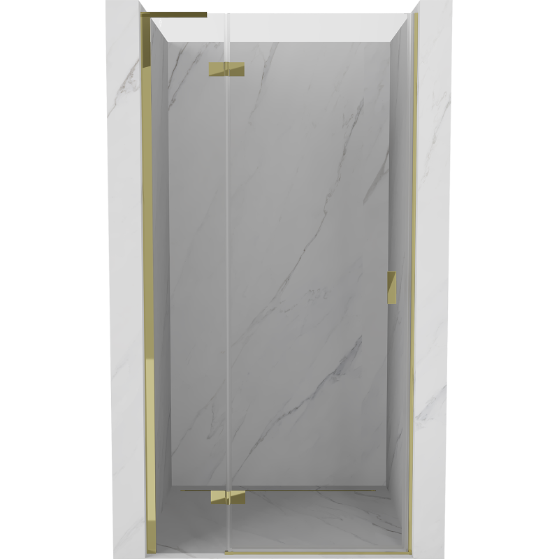 Mexen Mist-H L shower door, left hinged 85 cm, transparent, gold - 8A5L-085-000-50-00-L