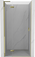 Mexen Mist-H L left hinged shower door 100 cm, transparent, gold - 8A5L-100-000-50-00-L