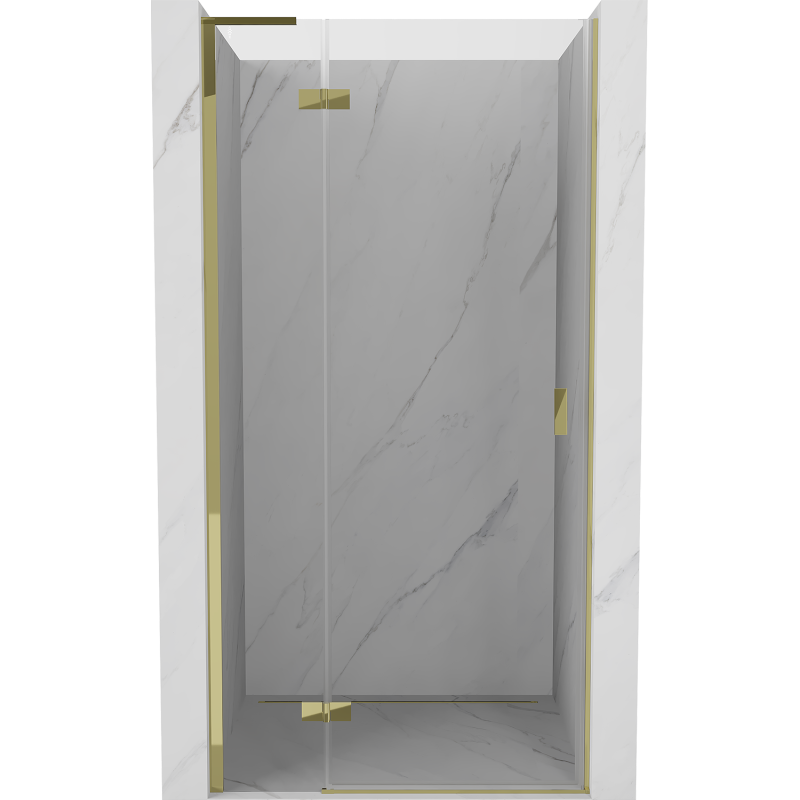Mexen Mist-H L left folding shower door 105 cm, transparent, gold - 8A5L-105-000-50-00-L