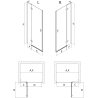 Mexen Mist-H L left hinged shower door 120 cm, transparent, gold - 8A5L-120-000-50-00-L
