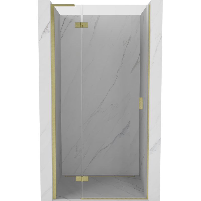 Mexen Mist-H L hinged shower door left 95 cm, transparent, brushed gold - 8A5L-095-000-55-00-L