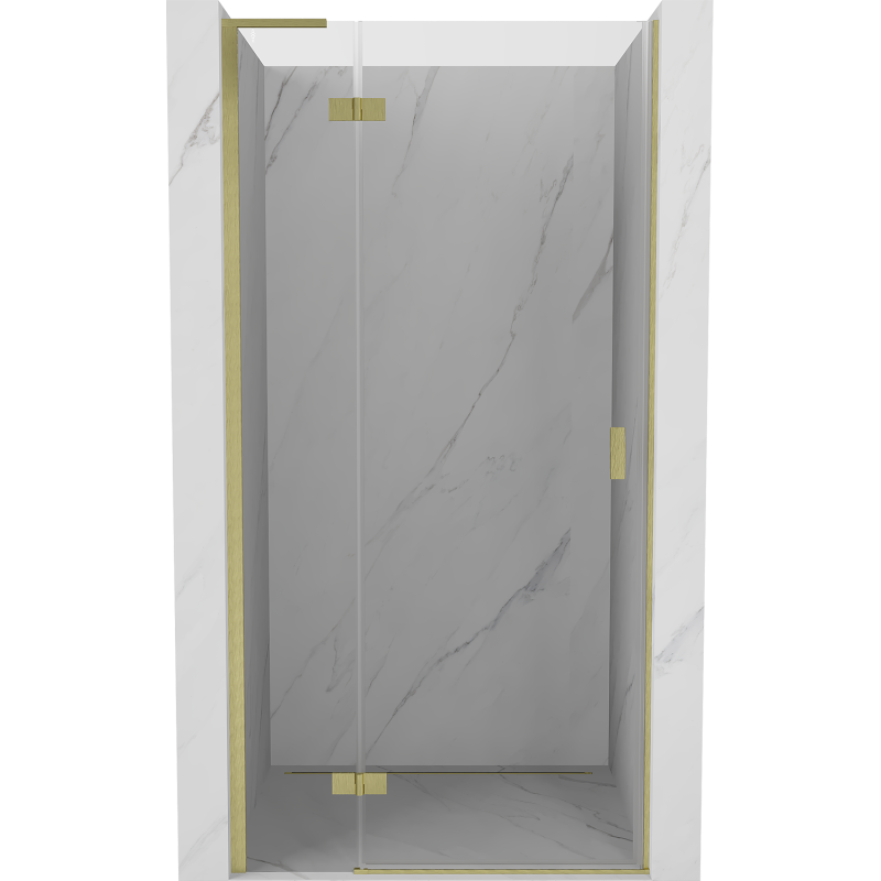 Mexen Mist-H L shower door left opening 100 cm, transparent, brushed gold - 8A5L-100-000-55-00-L