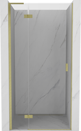 Mexen Mist-H L left hinged shower door 105 cm, transparent, brushed gold - 8A5L-105-000-55-00-L