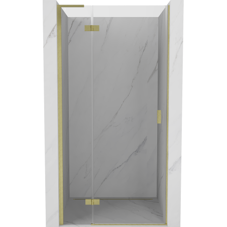 Mexen Mist-H L shower door hinged left 120 cm, transparent, brushed gold - 8A5L-120-000-55-00-L
