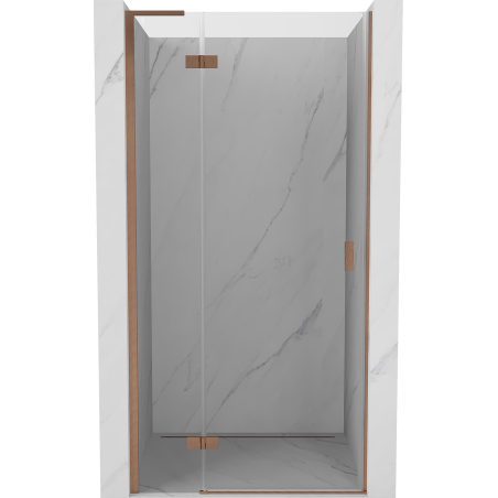 Mexen Mist-H L left hinged shower door 115 cm, transparent, brushed copper - 8A5L-115-000-65-00-L