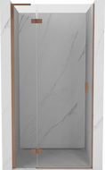 Mexen Mist-H L shower door, hinged left 120 cm, transparent, brushed copper - 8A5L-120-000-65-00-L