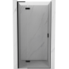 Mexen Mist-H L Left Hinged Shower Door 75 cm, Transparent, Black - 8A5L-075-000-70-00-L