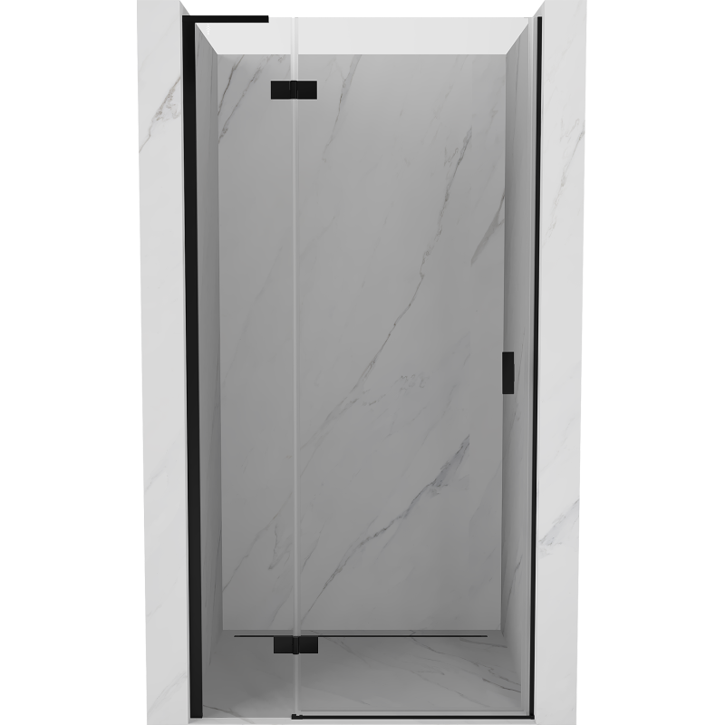 Mexen Mist-H L left-hinged shower door 85 cm, transparent, black - 8A5L-085-000-70-00-L