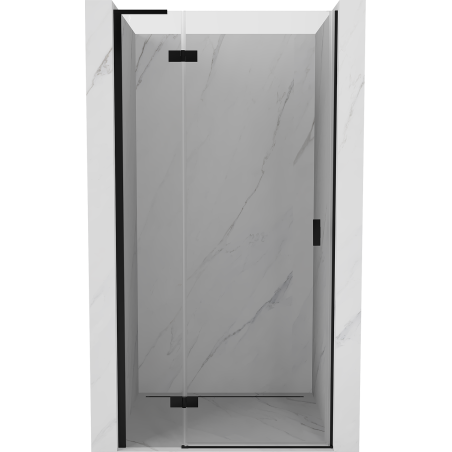 Mexen Mist-H L left-hinged shower door 85 cm, transparent, black - 8A5L-085-000-70-00-L