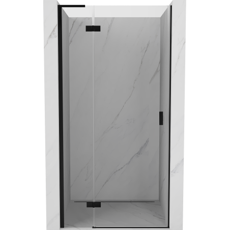 Mexen Mist-H L shower door, left hinged 85 cm, transparent, black - 8A5L-085-000-70-00-L