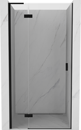 Mexen Mist-H L 105 cm Left Hinged Shower Door, Transparent, Black - 8A5L-105-000-70-00-L