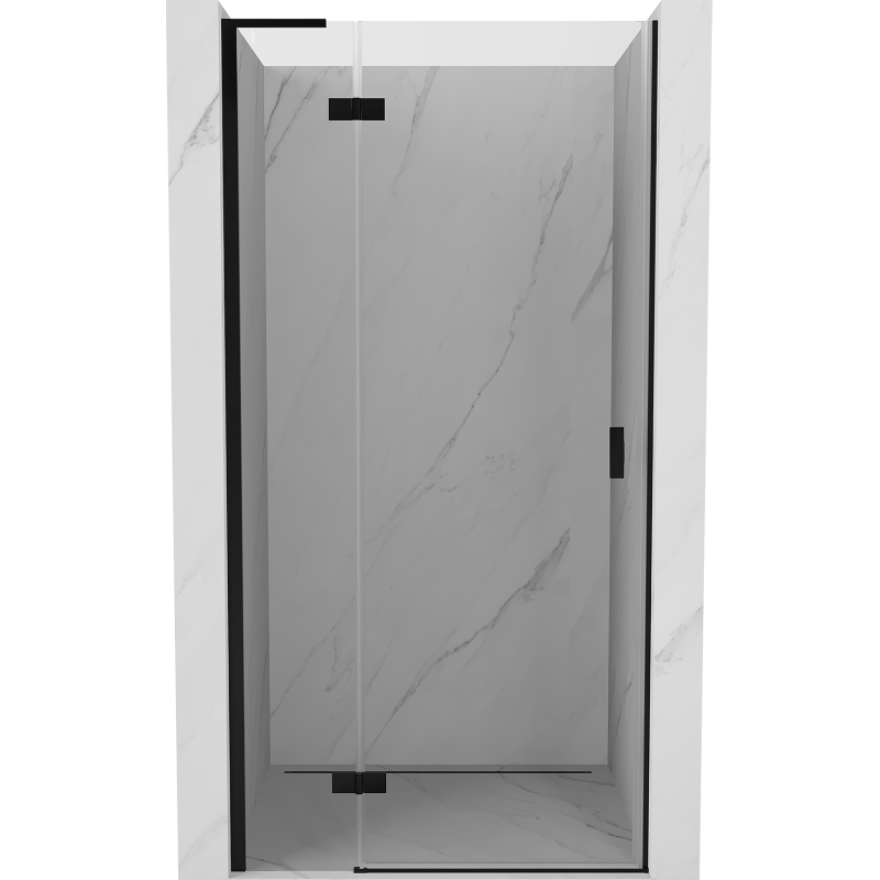 Mexen Mist-H L shower doors hinged left 115 cm, transparent, black - 8A5L-115-000-70-00-L