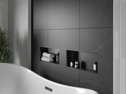 Mexen X-Wall-NR recessed shelf without a flange 45 x 20 cm, Black - 1971452010