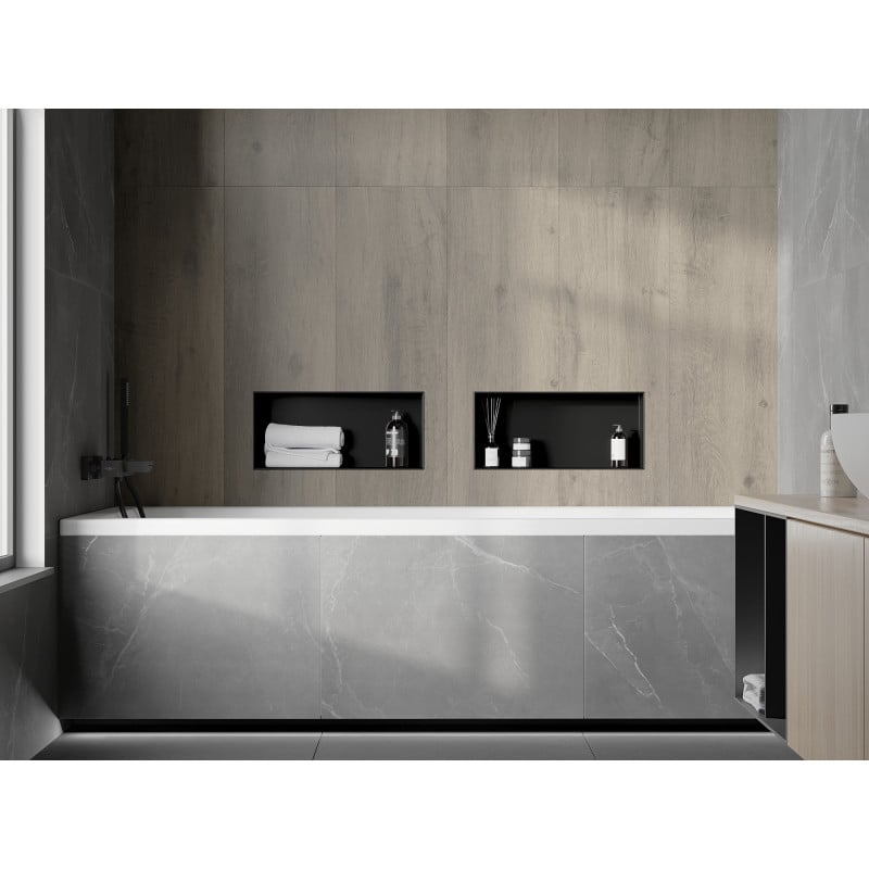 Mexen X-Wall-NR recessed shelf without flange 45 x 20 cm, black - 1971452010